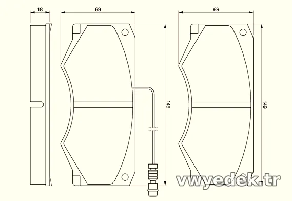 BOSCH 0986424176 Fren Disk Balata - BOSCH - 0986424176
