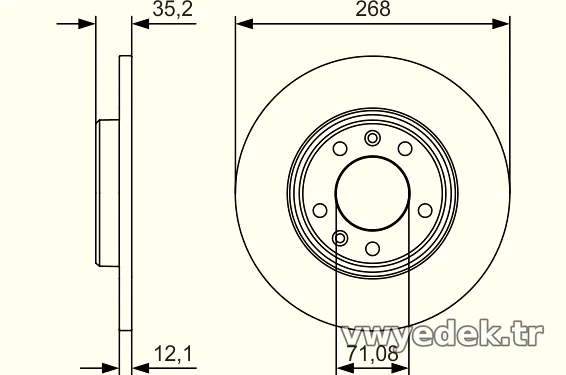BOSCH 0986479C24 Fren Disk Ayna - BOSCH - 0986479C24
