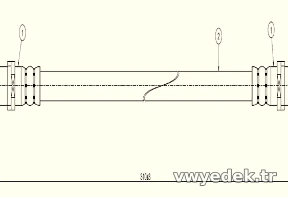 CAVO C900096A Fren Hortumu – Audi 80 (89-96)