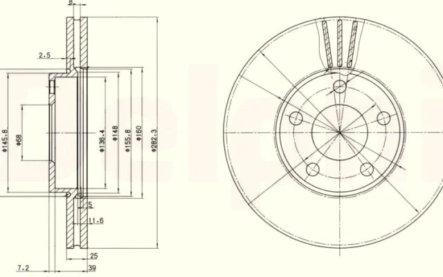 DELPHI BG3199 Fren Disk Ayna (Volkswagen Passat 1996-2005)