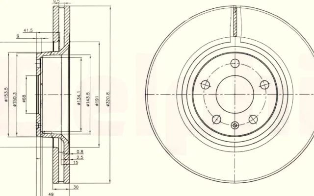 DELPHI BG3939 Fren Disk Ayna