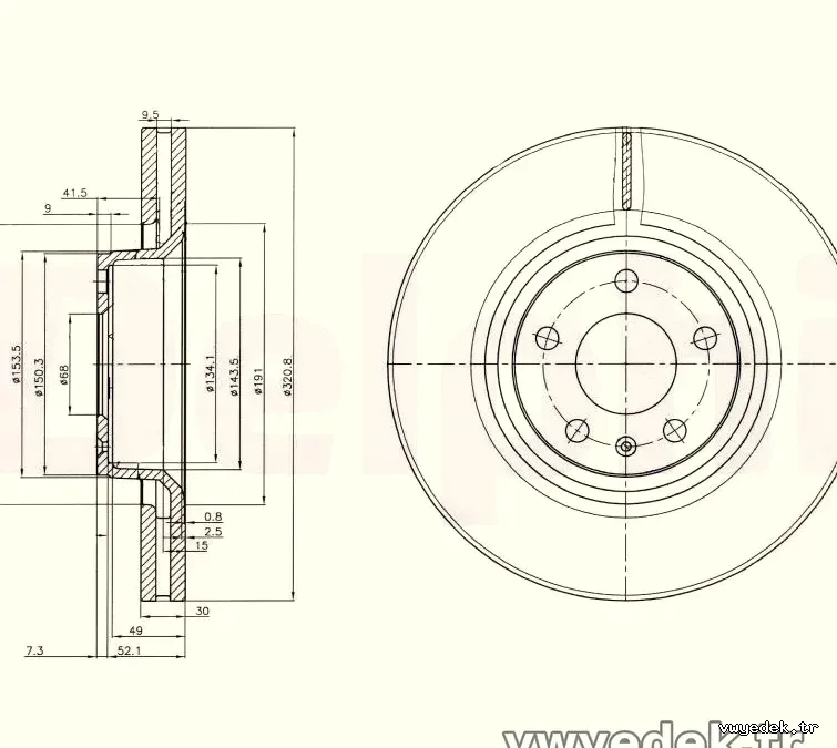 DELPHI BG3939 Fren Disk Ayna - DELPHI - BG3939