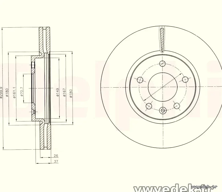 DELPHI BG4278C Fren Disk Ayna - DELPHI - BG4278C