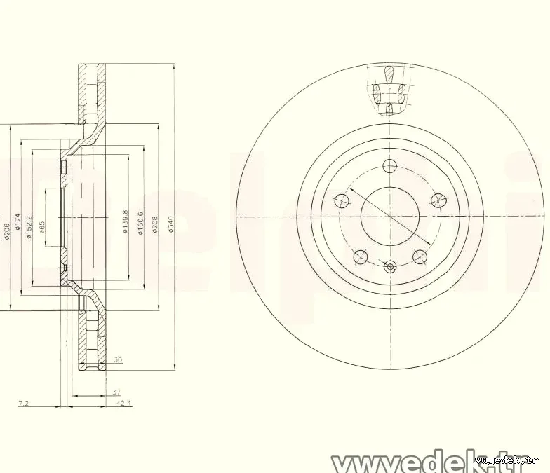 DELPHI BG9054 Fren Disk Ayna - DELPHI - BG9054