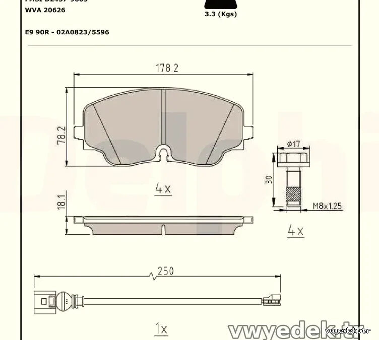 DELPHI LP3733 Fren Disk Balata - DELPHI - LP3733