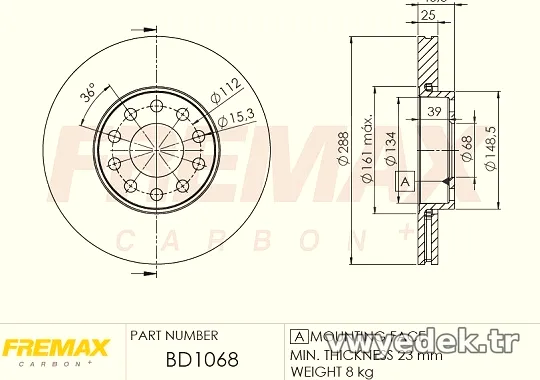 FREMAX BD1068 Fren Disk Ayna