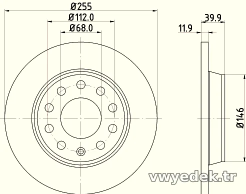 HELLA PAGID 8DD355107561 Fren Disk Ayna - HELLA PAGID - 8DD355107561