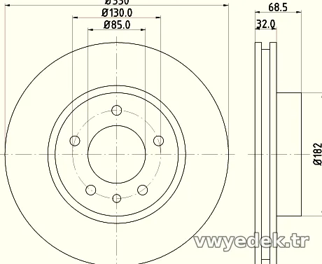 HELLA PAGID 8DD355109721 Fren Disk Ayna - HELLA PAGID - 8DD355109721