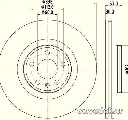 HELLA PAGID 8DD355125171 Fren Disk Ayna - HELLA PAGID - 8DD355125171