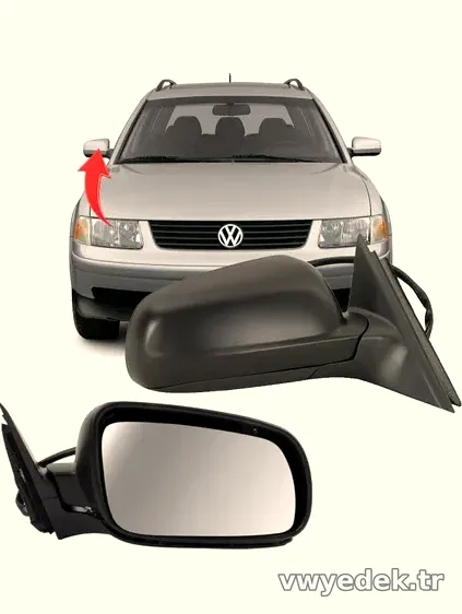 Dış Dikiz Ayna Elektrikli Isıtmalı Sağ - Volkswagen - Passat 1997 - 2002 - İTHAL - 3B1857508 01C