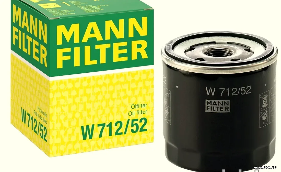 MANN W712-52 | VW Polo 1.4 AHW 2000-2002 Yağ Filtresi | Golf IV-Bora / Seat Ibiza / Skoda Fabia - MANN - MAN.W712-52 ,8