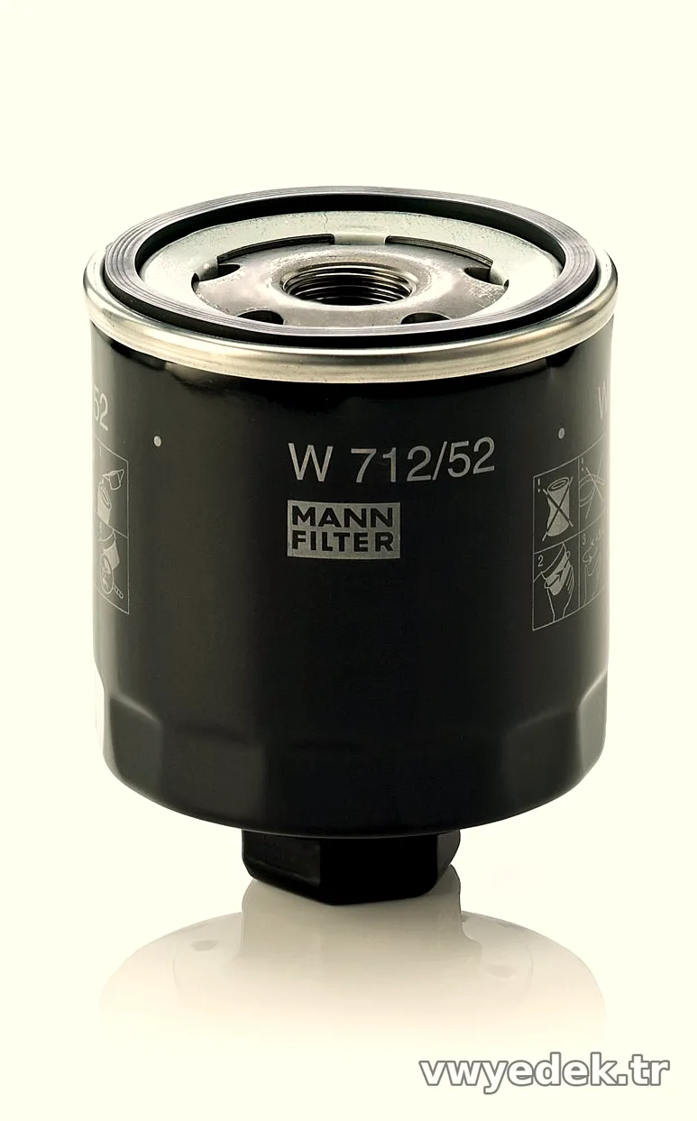 MANN W712-52 | VW Polo 1.4 AHW 2000-2002 Yağ Filtresi | Golf IV-Bora / Seat Ibiza / Skoda Fabia - MANN - MAN.W712-52 ,8