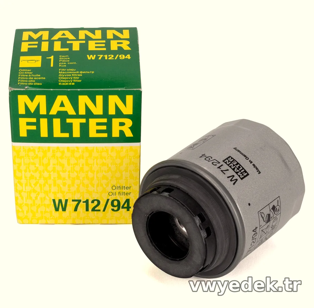 MANN W712-94 | Volkswagen Jetta 2011-2014 Model Sonrası 1.4 TSI (CAX) Yağ Filtresi - MANN - MAN.W712-94 ,1