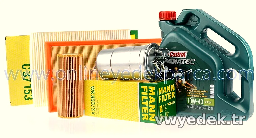 Volkswagen Bora 1.9 TDI AGR - ASZ Motor Periyodik Bakım Seti Motor Yağlı Mann / Castrol Marka - MANN - MAN.C37153 / MAN.