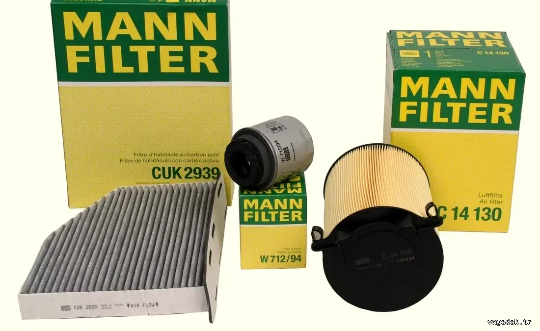 Volkswagen Jetta 2011 Model Sonrası 1.4 TSI (CAX) Filtre Seti (Yakıt Hariç) Mann Marka - MANN - MAN.W712-94 / MAN.C14130