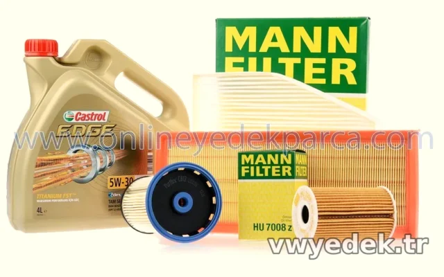 Volkswagen Passat 1,6 TDI 2010 – 2014 Periyodik Bakım Seti Motor Yağlı Mann / Castrol Marka – C35154 / MAN.HU7008Z / MAN.CU2939 / MAN.PU8008-1 / CAS.15FF2D