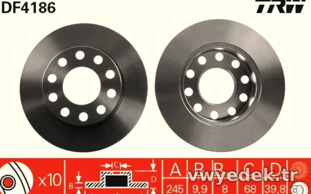 TRW ARKA FREN AYNASI A80 91>94 A4 00>04 A4 AVANT 01>04 A4 CABRIOLET SEAT EXEO 08>