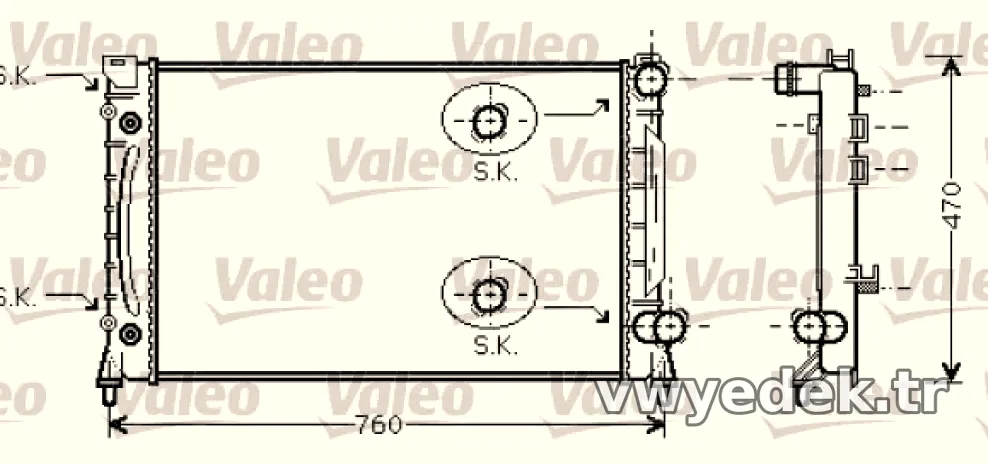 RADYATORAUDI A6 V8 - Valeo - VALEO 734859