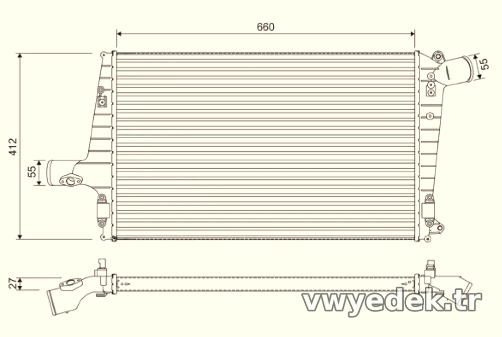 TURBO RADYATORU AUDI A6 2,5 - Valeo - VALEO 817865