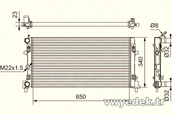 VALEO 701522 Su Radyatörü - VALEO - 701522