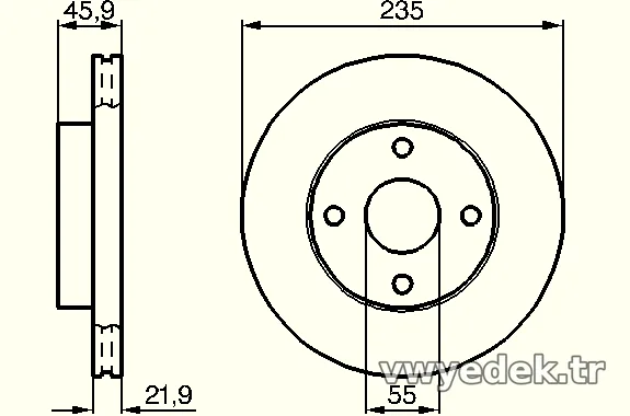 BOSCH 0986478787 Fren Disk Ayna - BOSCH - 0986478787