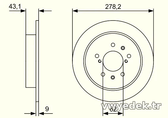 BOSCH 0986479D34 Fren Disk Ayna - BOSCH - 0986479D34