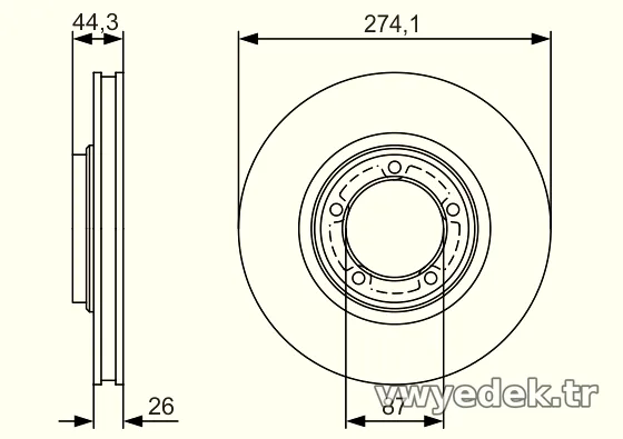 BOSCH 0986479S79 Fren Disk Ayna - BOSCH - 0986479S79