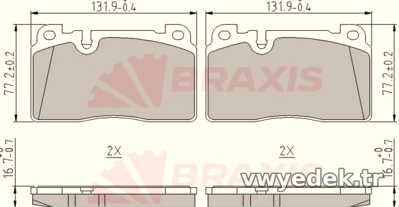 BRAXIS AA0639 Fren Disk Balata - BRAXIS - AA0639
