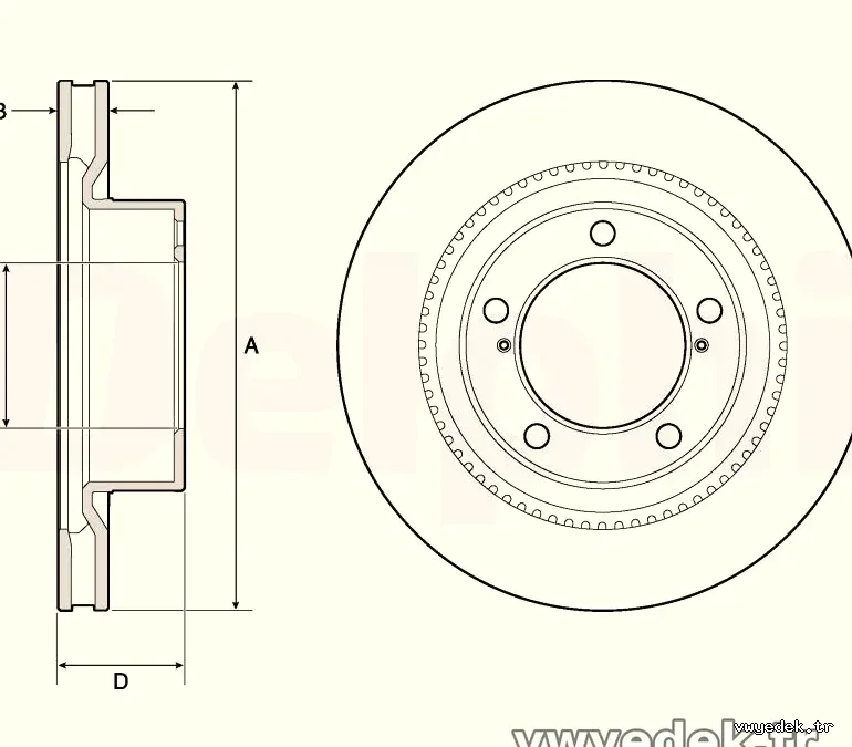 DELPHI BG9131 Fren Disk Ayna - DELPHI - BG9131