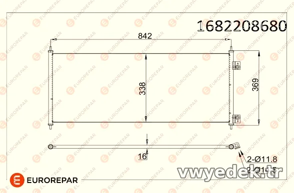 EUROREPAR 1682208680 Klima Radyatörü - EUROREPAR - 1682208680