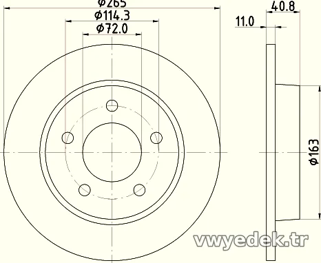 HELLA PAGID 8DD355110901 Fren Disk Ayna - HELLA PAGID - 8DD355110901