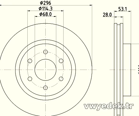 HELLA PAGID 8DD355126841 Fren Disk Ayna - HELLA PAGID - 8DD355126841