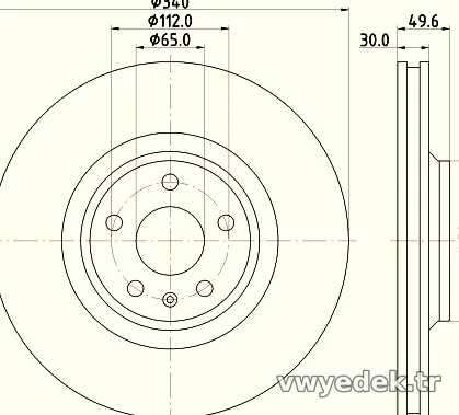 HELLA PAGID 8DD355129701 Fren Disk Ayna - HELLA PAGID - 8DD355129701