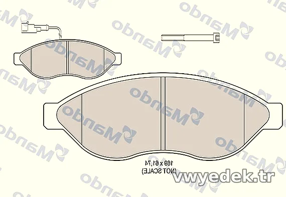 MANDO MBF015036 Fren Disk Balata - MANDO - MBF015036