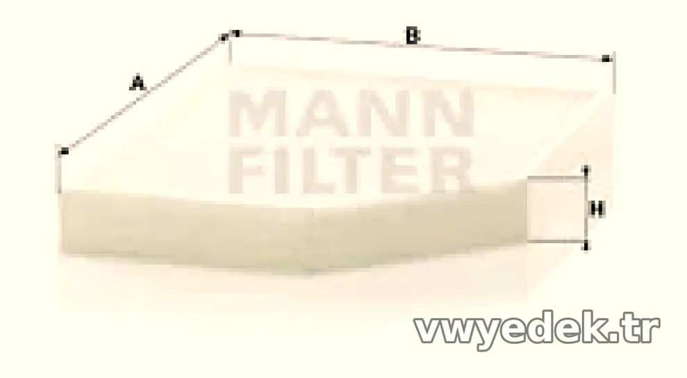 POLEN FILTRESI AUDI A4 07>A5 08>Q5 08> 1,8TFSI 2,0TFSI 3,0TFSI 3,2FSI - Mann Filter - MANN CU2450