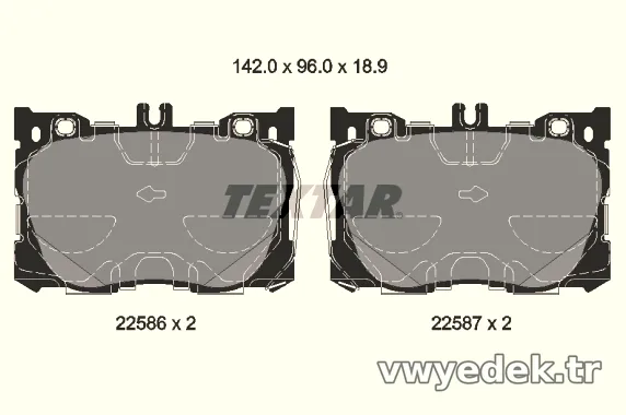 TEXTAR 2258601 Fren Disk Balata - TEXTAR - 2258601