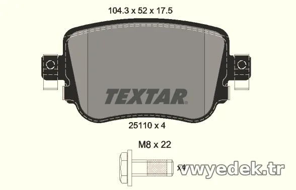 TEXTAR 2511003 Fren Disk Balata - TEXTAR - 2511003