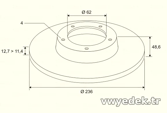 VALEO 186714 Fren Disk Ayna - VALEO - 186714