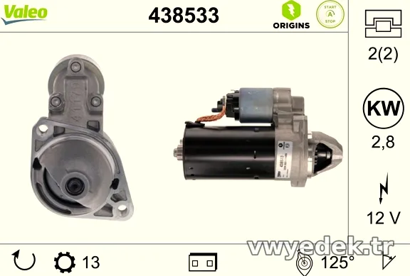 VALEO 438533 Marş Dinamosu - VALEO - 438533