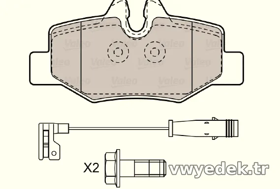 VALEO 670765 Fren Disk Balata - VALEO - 670765